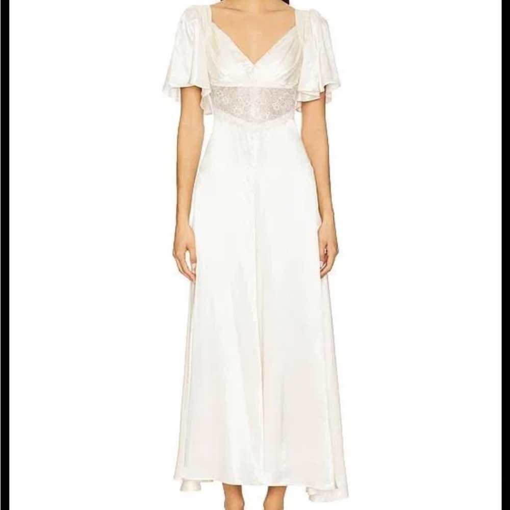 ASTR the Label Aurelia Dress ivory satin large